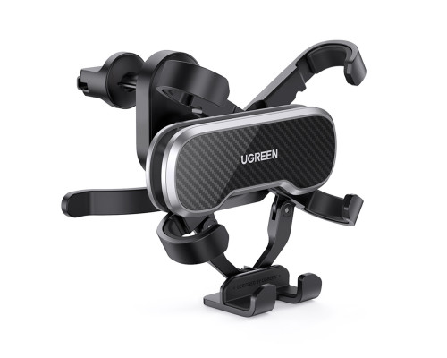 Автотримач для телефона UGREEN LP228 Gravity Drive Air Vent Car Mount Phone Holder With Arc-Shaped mounting clip Black (UGR-80871)