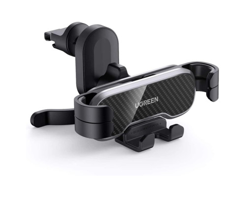 Автотримач для телефона UGREEN LP228 Gravity Drive Air Vent Car Mount Phone Holder With Arc-Shaped mounting clip Black (UGR-80871)