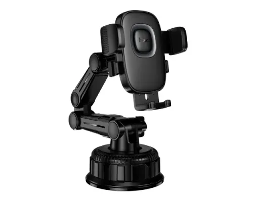 Автотримач Hoco H89 Crown large suction cup car holder(center console) black metal gray mag-6942007662628152323
