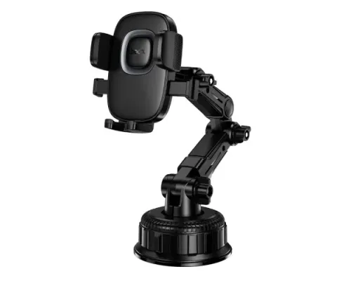 Автотримач Hoco H89 Crown large suction cup car holder(center console) black metal gray mag-6942007662628152323