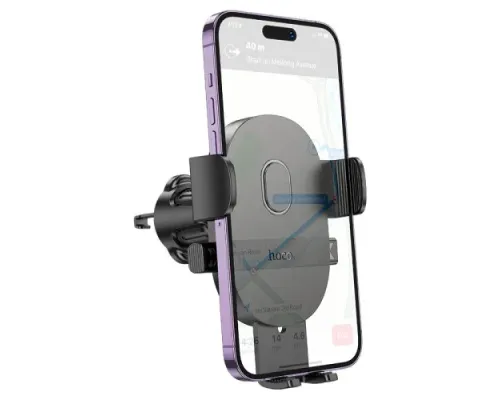 Автотримач Hoco H18 Mighty one-button car holder(air outlet) Чорний mag-6942007601573146028