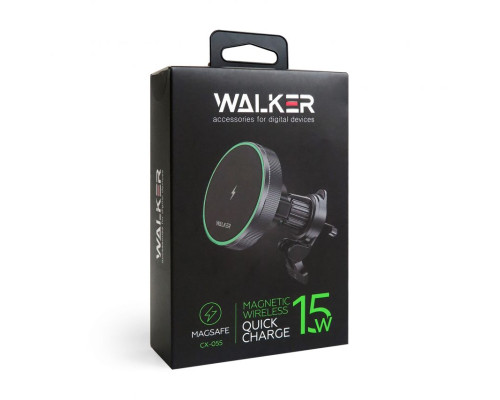 Автотримач магнітний WALKER CX-055 MagSafe 15W black