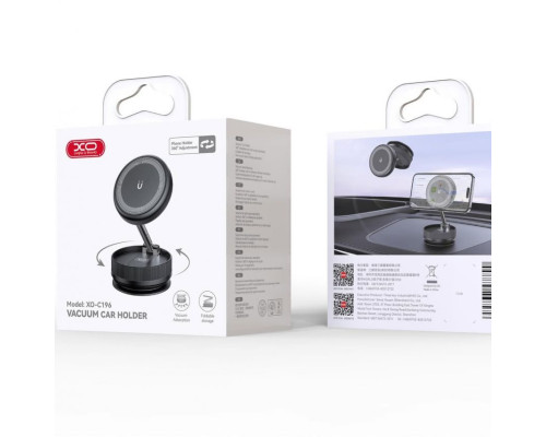 Тримач XO C196 магнітний на вакуумній присосці black TPS-2710000344476 2710000344476