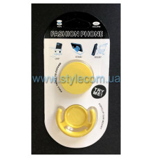 Автотримач-підставка для телефону PopSocket yellow