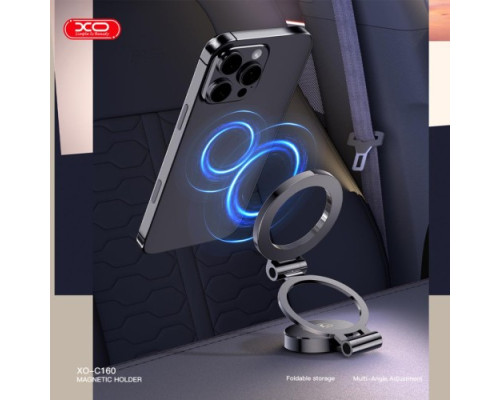Автотримач XO C160 Universal Magnetic Tri-fold Cell Phone Holder чорний дефект пакування mag-2000001598504136154