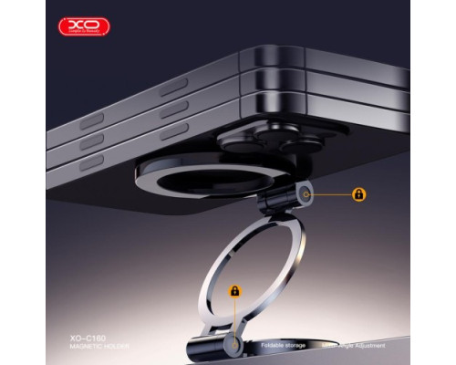 Автотримач XO C160 Universal Magnetic Tri-fold Cell Phone Holder чорний дефект пакування mag-2000001598504136154