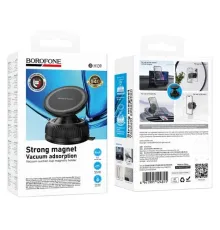 Автотримач магнітний BOROFONE BH139 Rider vacuum suction cup magnetic holder(universal) чорний mag-6941991124815146061