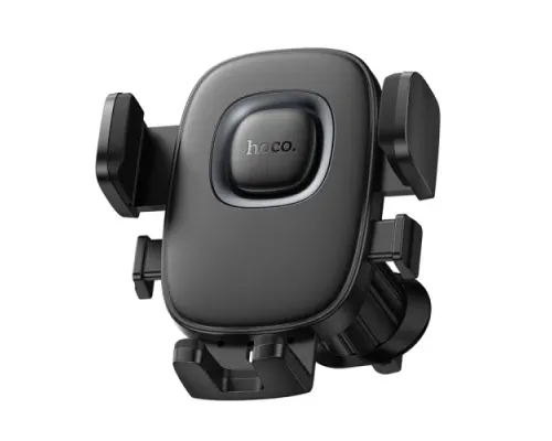 Автотримач Hoco H75 Crown one-button car holder(air outlet) black metal grey mag-6942007646901145285