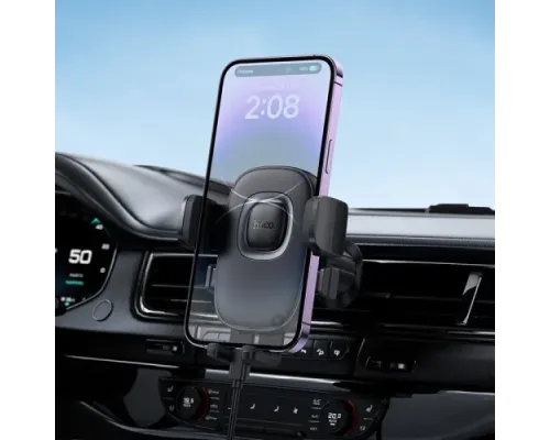 Автотримач Hoco H75 Crown one-button car holder(air outlet) black metal grey mag-6942007646901145285