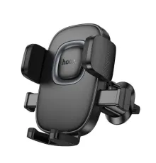 Автотримач Hoco H75 Crown one-button car holder(air outlet) black metal grey mag-6942007646901145285