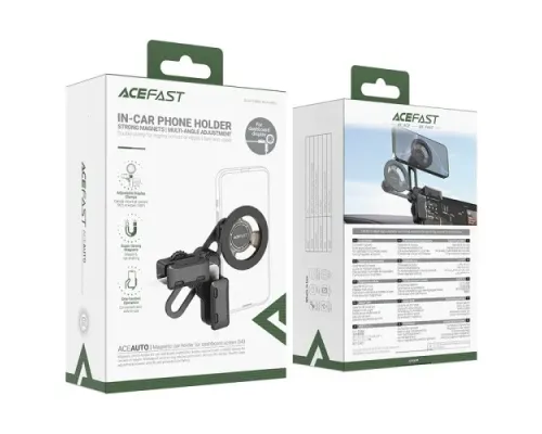 Тримач ACEFAST D43 MagSafe car holder for dashboard screen Black mag-6974316283980153294