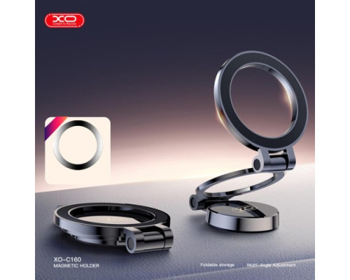 Автотримач XO C160 Universal Magnetic Tri-fold Cell Phone Holder чорний mag-6975837581654136241