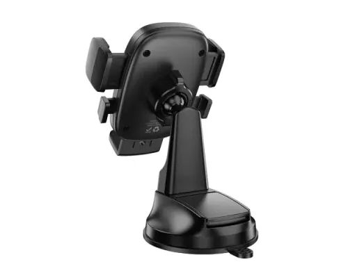 Автотримач Hoco H76 Crown one-button car holder(center console) black metal grey mag-6942007646918145286