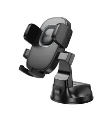 Автотримач Hoco H76 Crown one-button car holder(center console) black metal grey mag-6942007646918145286