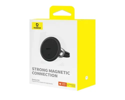 Автотримач Baseus C01 Magnetic Phone Holder (Air Outlet Version) Black C40140802113-00 mag-6932172648725147475