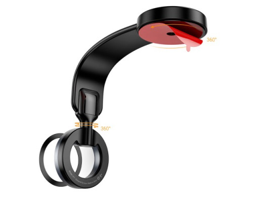 Автотримач Hoco H71 Totem ring magnetic car holder(center console) Чорний mag-6942007642156138144