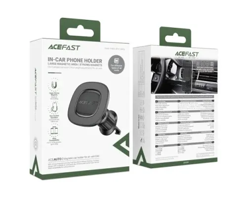Тримач ACEFAST D44 MagSafe car holder for air vent Black mag-6974316284024153296