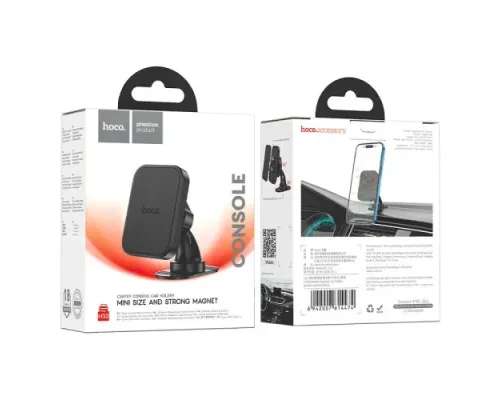 Автотримач Hoco H33 Cheetah magnetic ring car holder(center console) Чорний mag-6942007614474145084