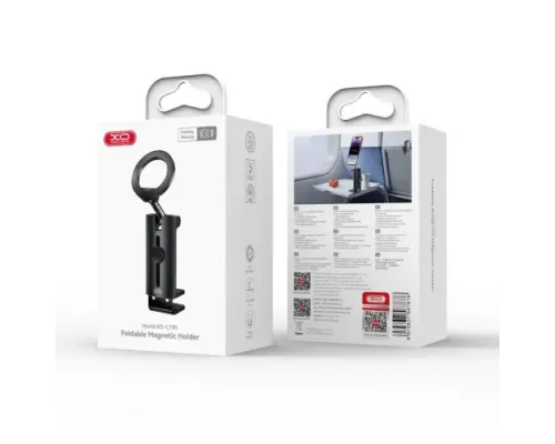 Автотримач XO C190 Foldable Travel Desktop Snap-on MagSafe Magnetic Mount Чорний mag-6975837587878147369