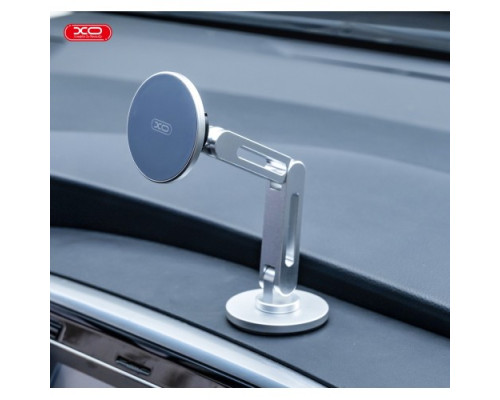 Автотримач XO C148 Metal Twin Bar 360° Rotating Magnetic Handse Срібний mag-692068085807157259