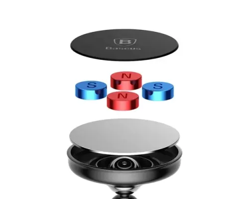 Автотримач Baseus Bullet series magnetic bracket Black SUYZD-01 mag-6953156273085145780