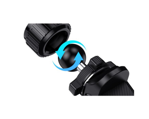 Автотримач XO C122 Round magnetic bracket with air outlet Чорний mag-6920680835713141104