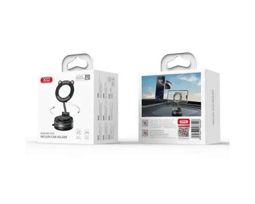 Автотримач XO C181 Cat Head Manual Suction Cup Swivel Stand Чорний mag-6975837586406147352