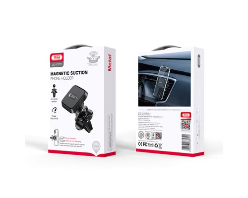 Автотримач XO C123 Air outlet square magnetic bracket Чорний mag-6920680835720141105