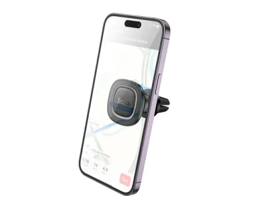 Автотримач Hoco H72 Crown magnetic car holder(air outlet) black metal grey mag-6942007646871145283