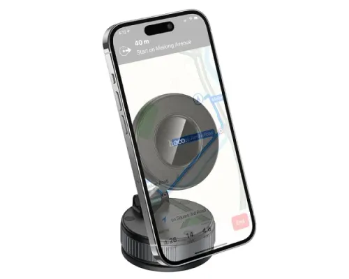 Автотримач Hoco H86 Dragon manual suction cup magnetic holder(universal) black metal gray mag-6942007658560145303