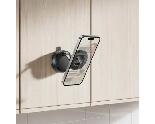 Автотримач Hoco H86 Dragon manual suction cup magnetic holder(universal) black metal gray mag-6942007658560145303