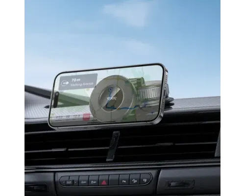 Автотримач Hoco H86 Dragon manual suction cup magnetic holder(universal) black metal gray mag-6942007658560145303