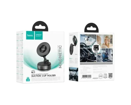 Автотримач Hoco H86 Dragon manual suction cup magnetic holder(universal) black metal gray mag-6942007658560145303