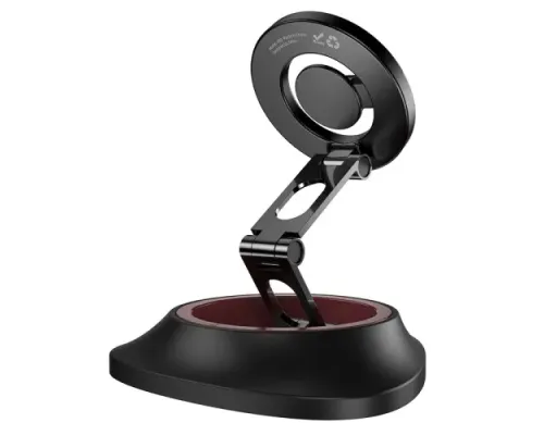 Автотримач Hoco H90 Tower folding ring magnetic car holder(dashboard) black and red mag-6942007662635146172