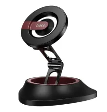 Автотримач Hoco H90 Tower folding ring magnetic car holder(dashboard) black and red mag-6942007662635146172