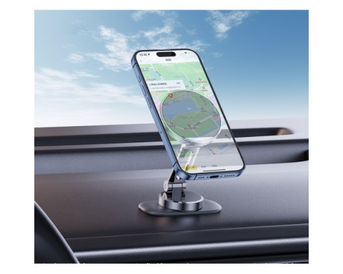 Автотримач XO C150 Magnetic 360° rotating holder with metal base Чорний mag-692068085916057277