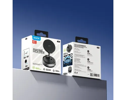 Автотримач ROCK QS6 Vacuum Suction Cup Magnetic Phone Holder Black mag-2000001648148152247