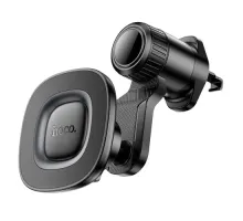Автотримач Hoco H74 Crown ring magnetic car holder(air outlet) black metal grey mag-6942007646895146163