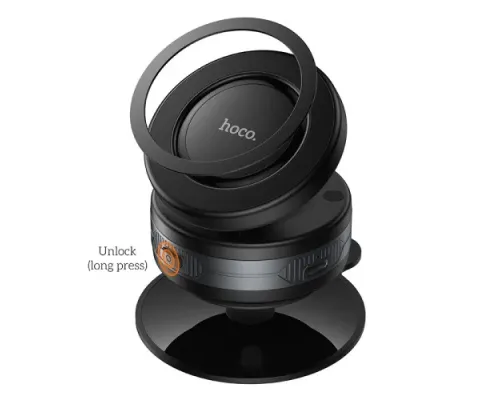 Автотримач Hoco H87 Dragon electric suction cup magnetic holder(universal) black metal gray mag-6942007658577145304