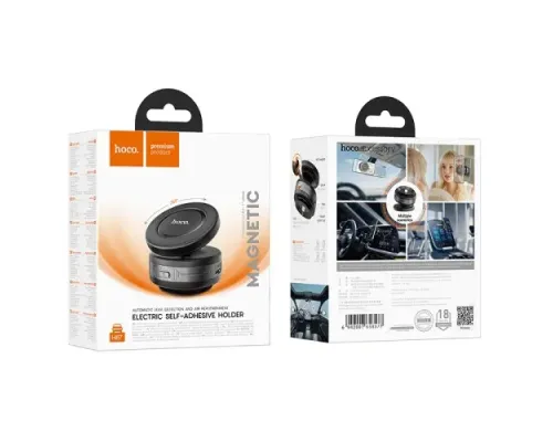Автотримач Hoco H87 Dragon electric suction cup magnetic holder(universal) black metal gray mag-6942007658577145304