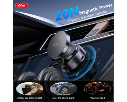 Автотримач XO C168 Rotary Adsorption Magnetic (Free Alcohol Pack + Magnet Sheet) Чорний mag-6975837583146140459