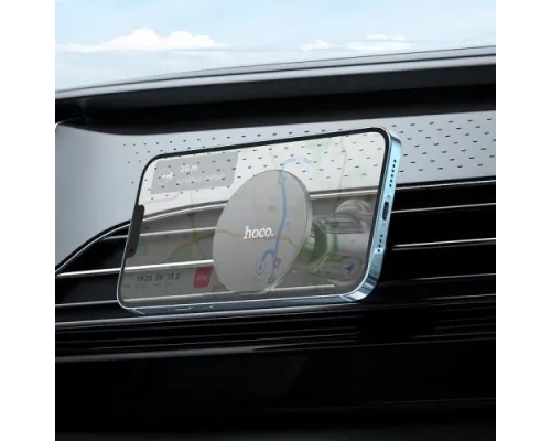 Автотримач Hoco H12 Fine jade ring magnetic car holder(air outlet)/MagSafe Чорний mag-6931474794505144388
