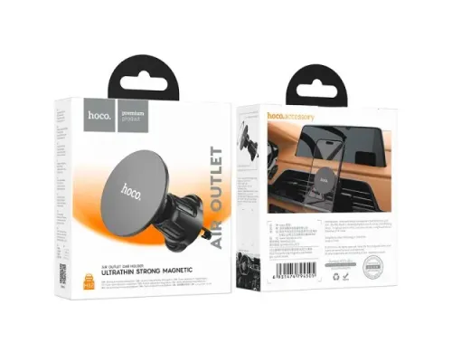 Автотримач Hoco H12 Fine jade ring magnetic car holder(air outlet)/MagSafe Чорний mag-6931474794505144388