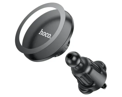 Автотримач Hoco H12 Fine jade ring magnetic car holder(air outlet)/MagSafe Чорний mag-6931474794505144388