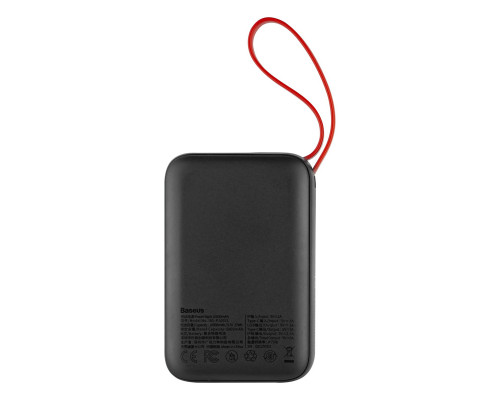 Універсальна мобільна батарея Baseus Mini S Digital Display 3A Power Bank 10000mAh Black (With IP Cable) (PPXF-E01) NBB-124732