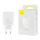 Зарядний пристрій Baseus Compact Quick Charger 2U+C 30W EU White NBB-124757