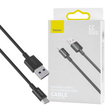 Кабель Baseus Superior Series Fast Charging Data Cable USB to Type-C 66W 1m Black (CATYS-01) NBB-124778