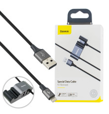 Кабель Baseus Special Data Cable для Backseat (USB to iP+Dual USB) Black