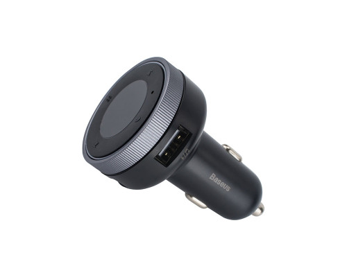 Автомобільний зарядний пристрій + FM модулятор Baseus Enjoy Car Wireless MP3 Charger (Wireless 5.0+5V/3.4A) Black NBB-115800