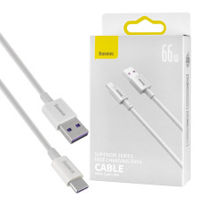 Кабель Baseus Superior Series Fast Charging Data Cable USB to Type-C 66W 1m White (CATYS-02) NBB-124779